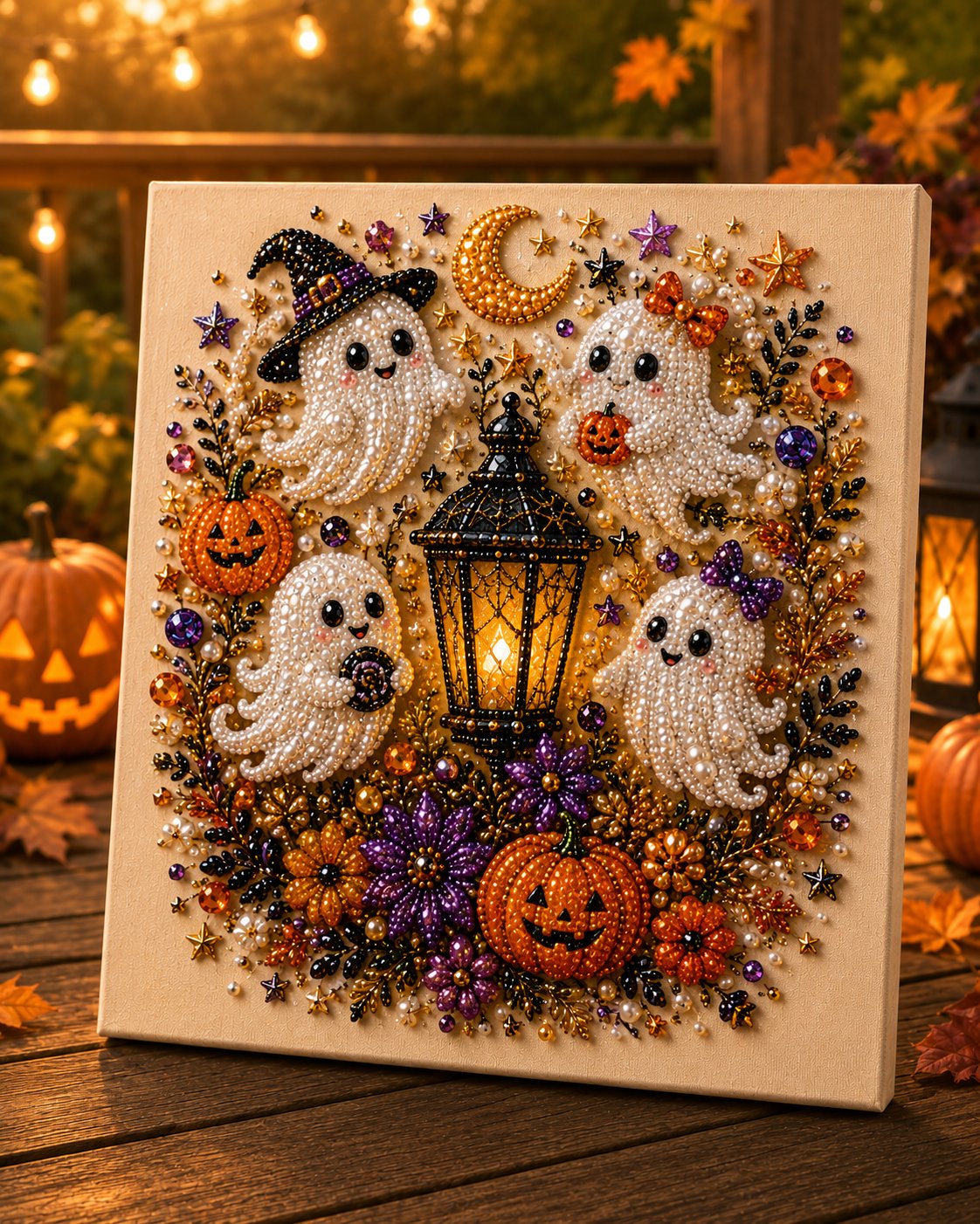 🔥👻✨ Halloween Pearl Art DIY Kit – Turn Tiny Pearls into Spooky-Cute Magic
