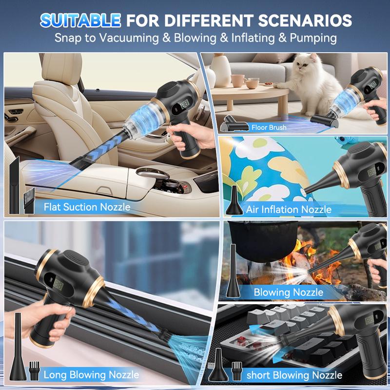 Cnkimao™ Insanely Powerful Cordless Car Vacuum — 19000Pa, 6-in-1 Deep-Clean System