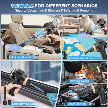 Cnkimao™ Insanely Powerful Cordless Car Vacuum — 19000Pa, 6-in-1 Deep-Clean System